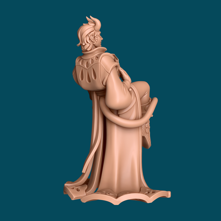 3D Printable Mr Avery, a majestic tiefling poet by Awkward Penguin's Minis